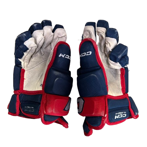 CCM HG97 - Gants de hockey Pro Stock d'occasion (bleu marine/rouge)
